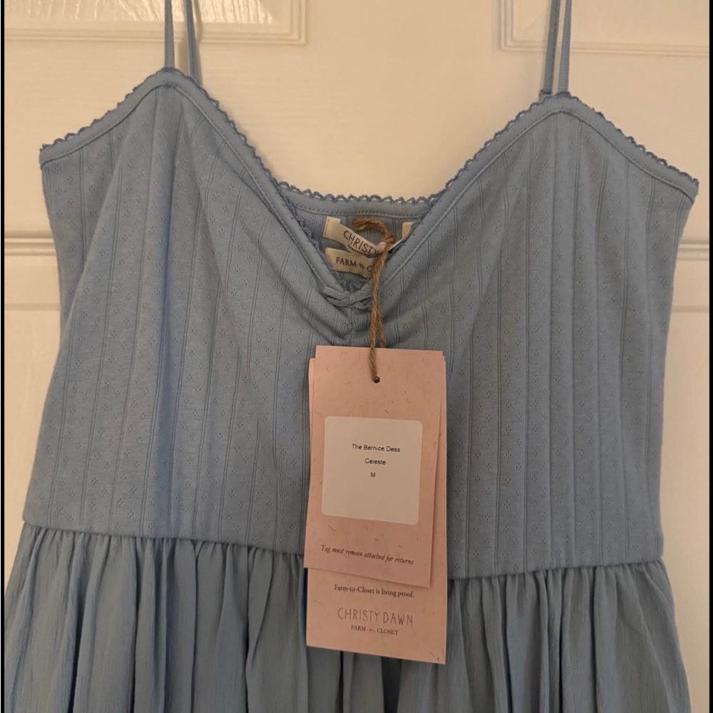 The Bernice Dress | Celeste Regenerative Pointelle, Size M